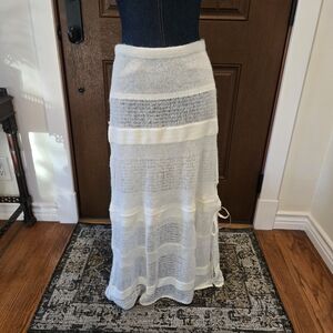 Kimchi Blue Cream Knit Maxi Skirt